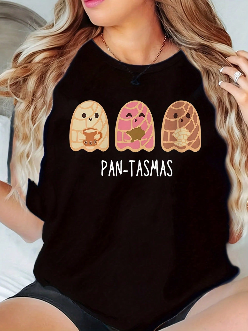 Funny Pantasmas Ghost Pan Dulce tshirt, Cute Ghost Conchas Tees