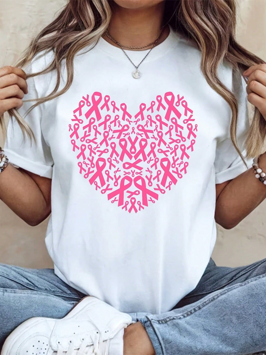 Retro Wear Pink For October, Breast Cancer Awareness T-Shirt