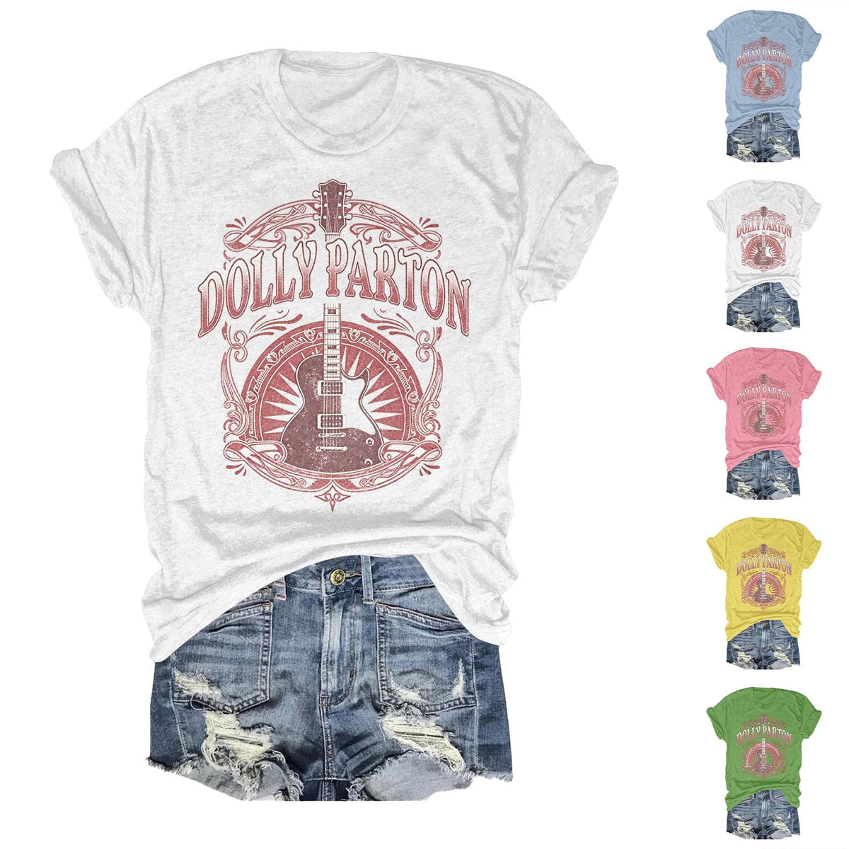 Women Dolly Shirts Country Music Singer Legend Graphic T Shirt Casual Summer Crewneck Portrait Vintage Fashion Fans S-5XL