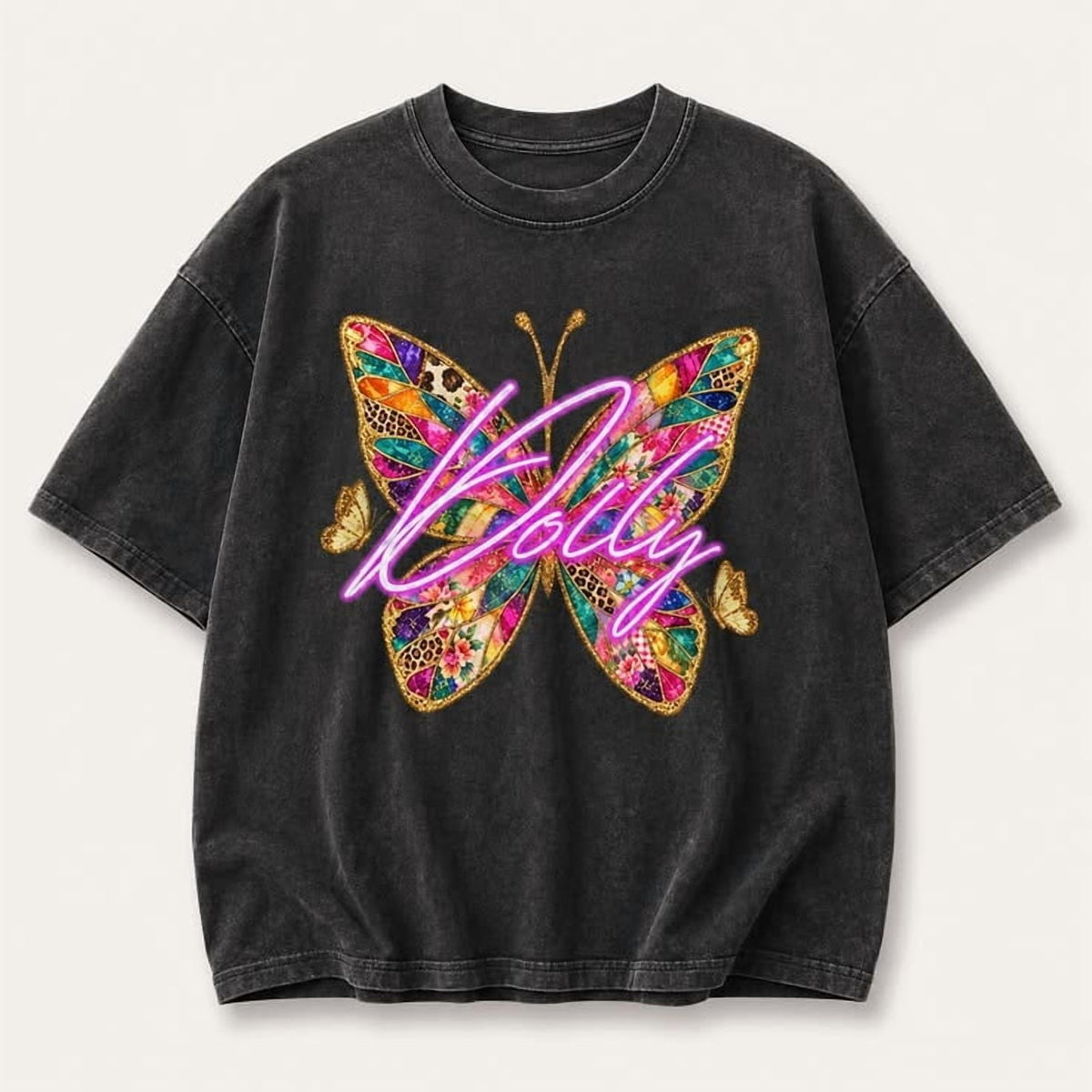 Dolly Butterfly Retro Country Music Graphic T-Shirt, Colorful Western Vintage Unisex Tee
