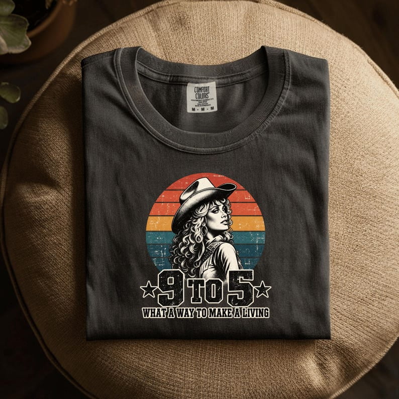 Vintage Dolly 9 to 5 Cowgirl Shirt, Retro Country Music Tee