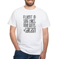 CafePress - Fluent In Song Lyrics, Movie Quotes, Sarcasm T Shi - Men's White Classic Cotton T-Shirts