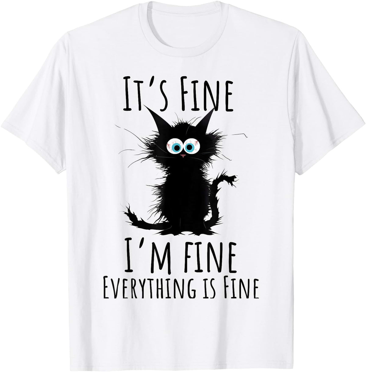 Everything Is Sarcasm Black Cat T-Shirt, Vintage T-Shirt