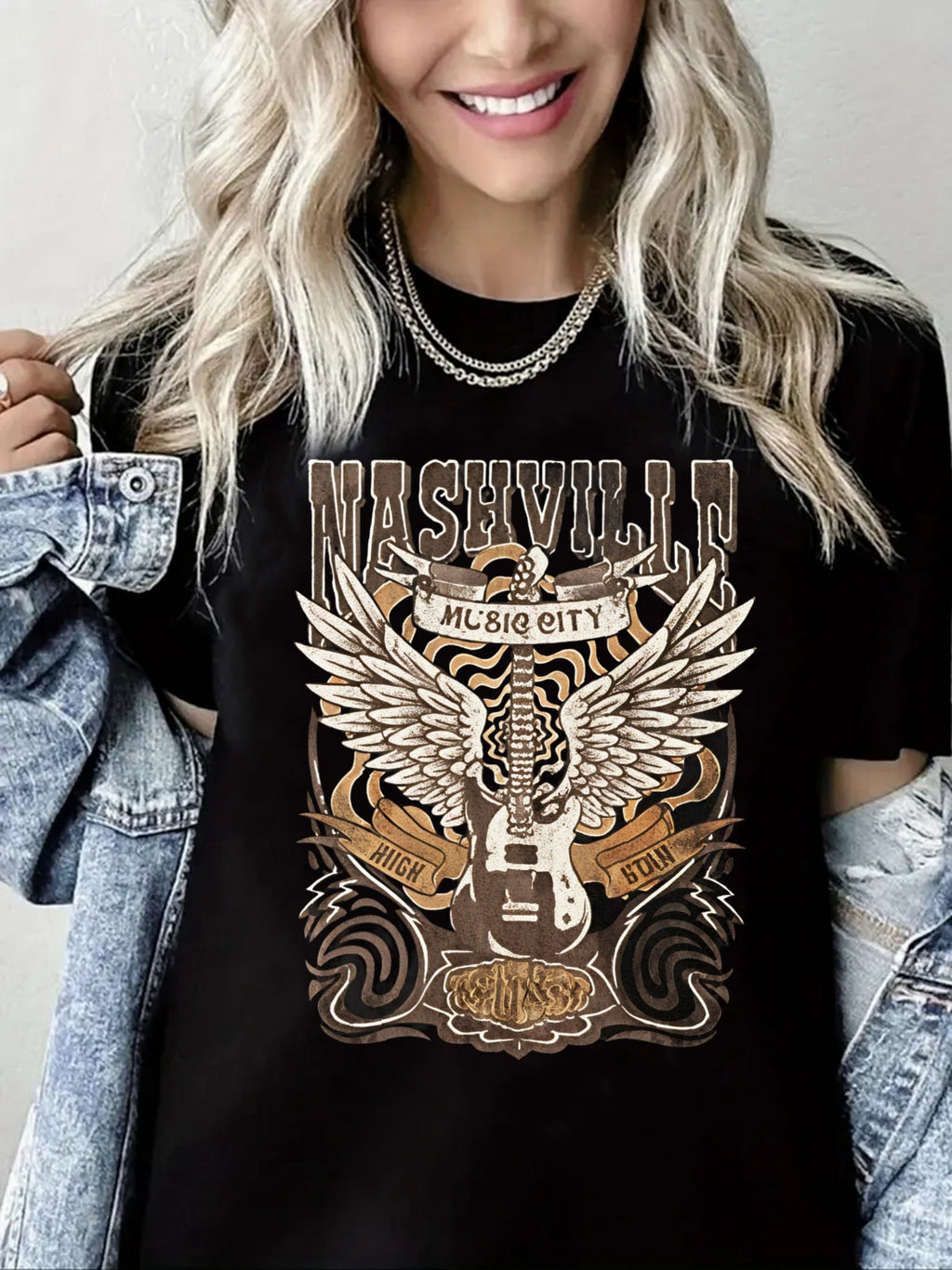 Free Bird T-Shirt Vintage Eagle Graphic Short Sleeve Tee Casual Band Music Country Concert Clothing