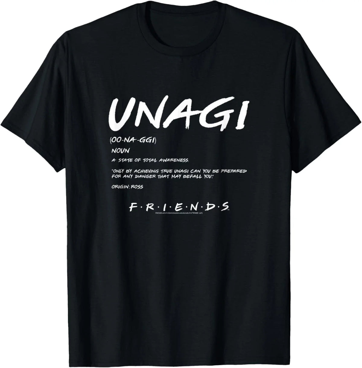 Friends Unagi Definition Funny TV Show Quote Humor Sarcasm Gift T-Shirt F242, for Men & Women, up to Size 5XL