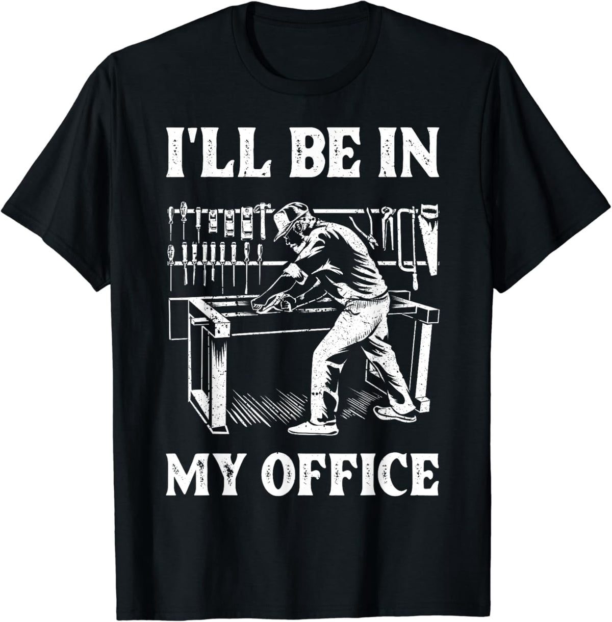 Funny Woodworking Designs For Men Dad Wood Carpenter Working T-Shirt