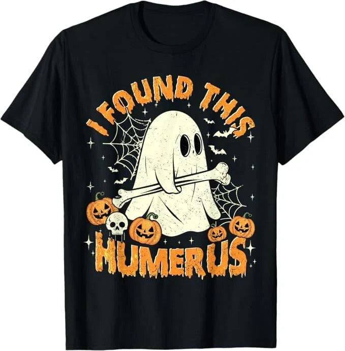 I Found This Humerus Halloween Ghost Humorous Saying Funny Unisex T-Shirt