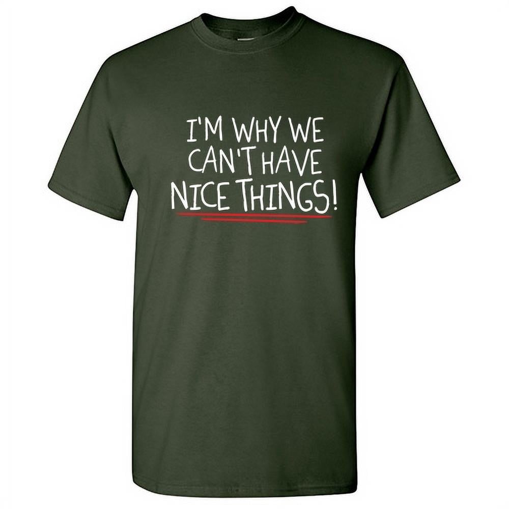 I'm Why We Can't Have Nice Things Hilarious Tshirt Novelty Humor Graphic Tees Silly Sarcastic Saying Gift For Xmas Anniversary Birthday Black Day Funny Mens T Shirt