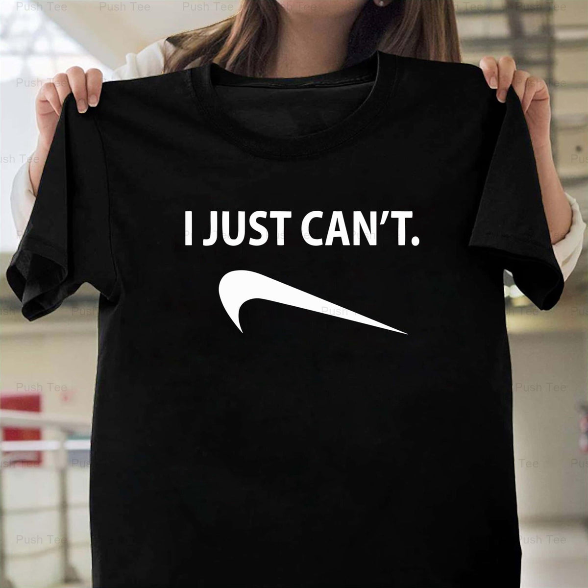 Just Cant Do It Funny Parody Spoof Slogan Brand Logo Retro Vintage Graphic Unisex T-Shirt Y1580, Up to Size 5XL