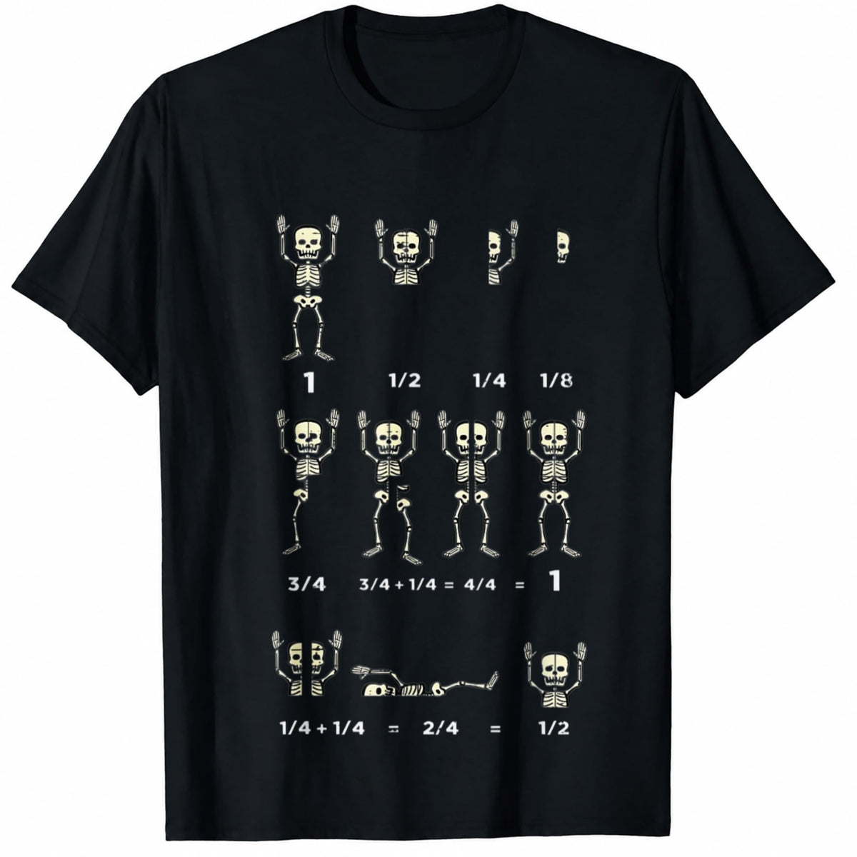 Math Teacher Halloween Shirt with Skeleton Equation Graphic, Funny Spooky Classroom T-Shirt