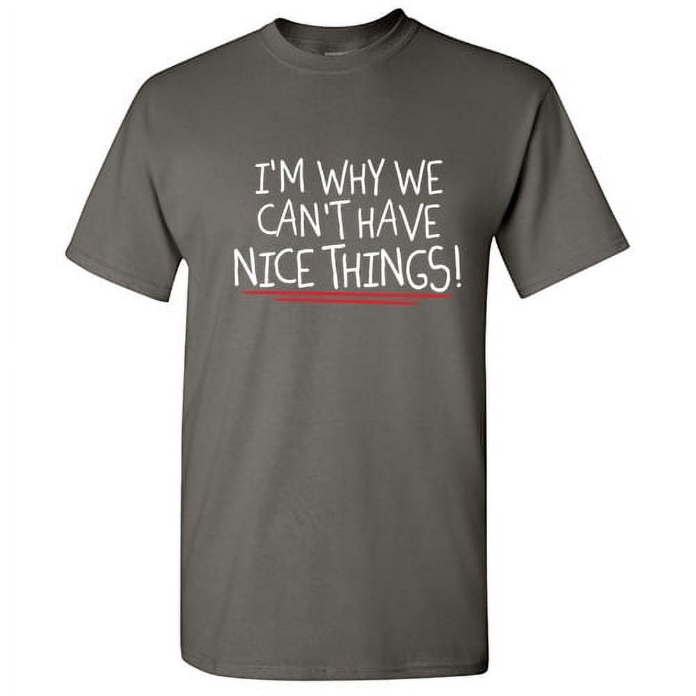 I'm Why We Can't Have Nice Things Hilarious Tshirt Novelty Humor Graphic Tees Silly Sarcastic Saying Gift For Xmas Anniversary Birthday Black Day Funny Mens T Shirt