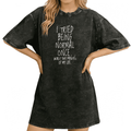 Vintage Washed Black Funny Sarcasm Normal Once Graphic Womens T-Shirt S-2XL Tops