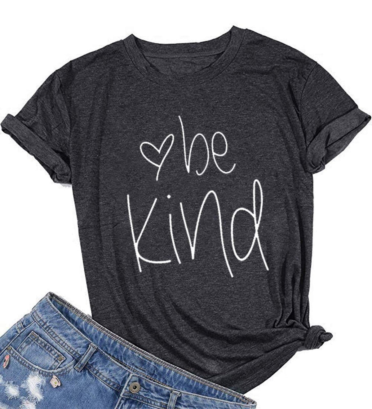 KimSoong Women Be Kind Graphic Tees Teacher Shirts Funny Inspirational Blessed Short Sleeve T-Shirts