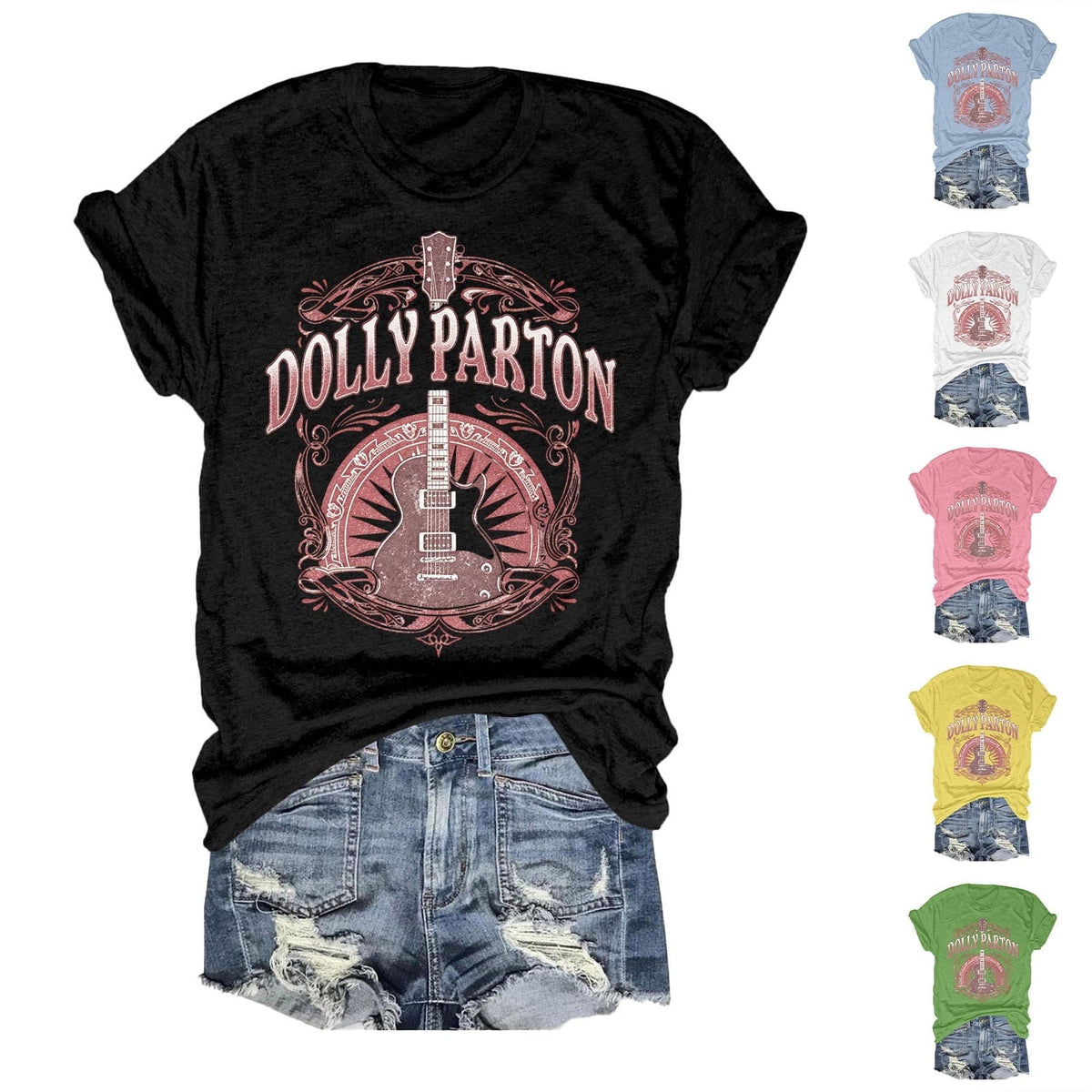 Women Dolly Shirts Country Music Singer Legend Graphic T Shirt Casual Summer Crewneck Portrait Vintage Fashion Fans S-5XL